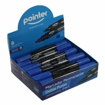 PLUMON PERMANENTE DOBLE POINTER - AZUL