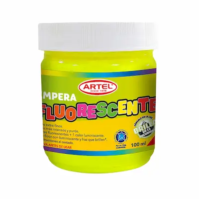 TEMPERA FLUOR ARTEL 100 ML - AMARILLO
