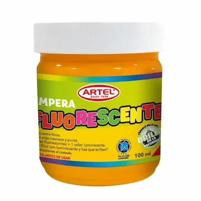 TEMPERA FLUOR ARTEL 100 ML - NARANJA