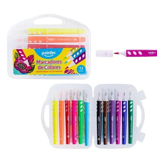 MARCADOR PUNTA PINCEL POINTER 12 COLORES