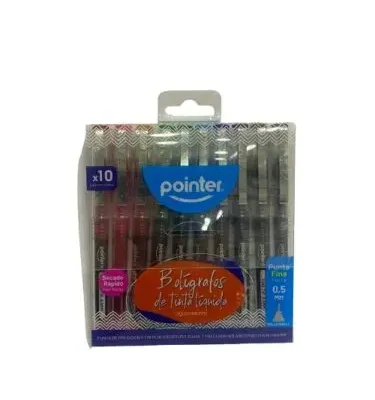LÁPIZ ROLLER 0.5 POINTER SET X10