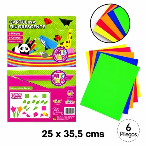 BLOCK ARTE TOP CARTULINA FLUORESCENTE