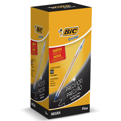 LAPIZ PASTA BIC P/FINA - NEGRO