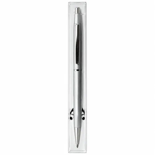 BOLIGRAFO CAJA ACRILICA GRIS