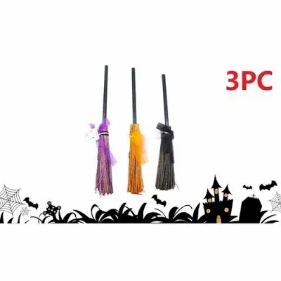 ESCOBA 4 / SET 3 UNID HALLOWEEN