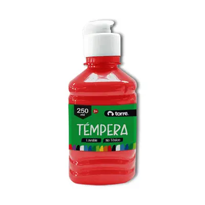 TEMPERA TORRE 250ML - ROJO