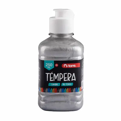 TEMPERA TORRE 250ML - PLATEADA