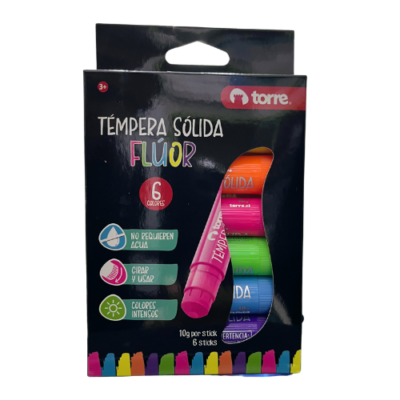 TEMPERA TORRE SOLIDA FLUOR 6 COL.