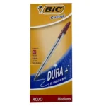 LAPIZ PASTA BIC P/MEDIA ROJO 12 UNID