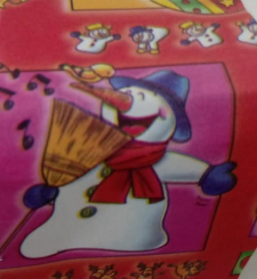 PAPEL REGALO NAVIDAD - MUÑECO DE NIEVE