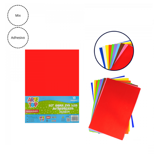 GOMA EVA 20*30 LISA ADHESIVA ARTE TOP 10 UNID