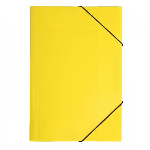CARPETA PLASTICA CON ELASTICO NUOVO AMARILLA
