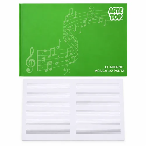 CUADERNO MUSICA 1/2 PAUTA 10 HJS ARTE TOP