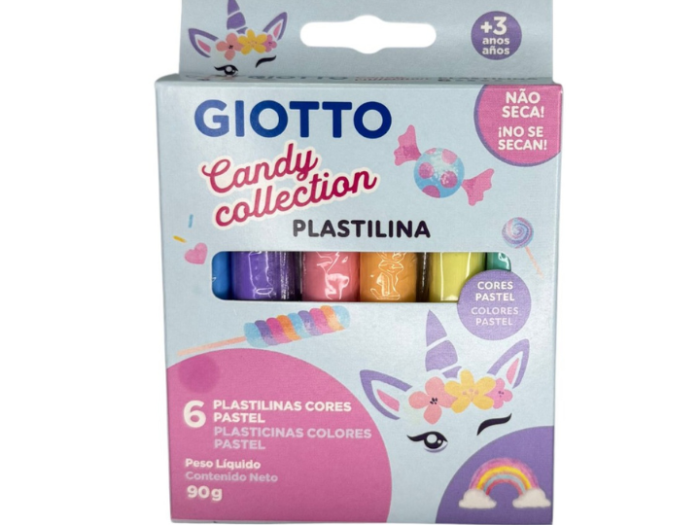 PLASTICINA CANDY GIOTTO 6 COLORES PASTEL