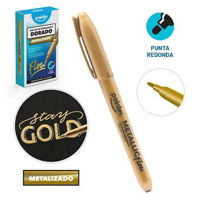 MARCADOR POINTER DORADO