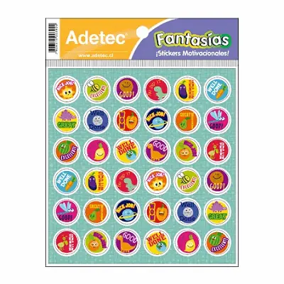 ETIQUETA ADHESIVA ESCOLAR MOTIVACIONAL INGLES