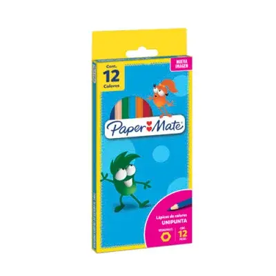 LAPIZ COLOR PAPER MATE 12 UNID