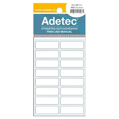 ETIQUETA ADHESIVA 13 X 40 MM