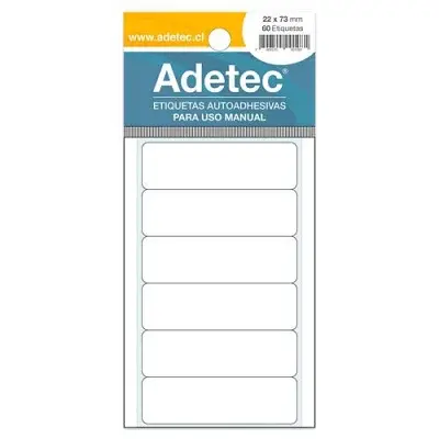 ETIQUETA ADHESIVA 22 X 73 MM