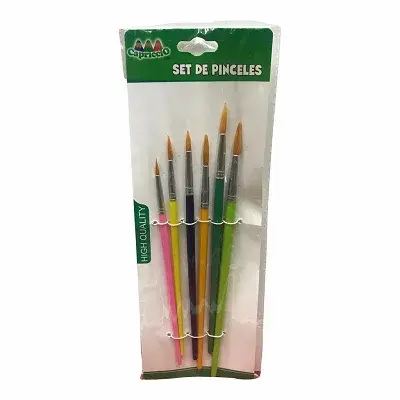 PINCEL REDONDO SET 6 UNID