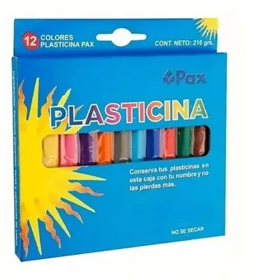 PLASTICINA PAX 12 COLORES