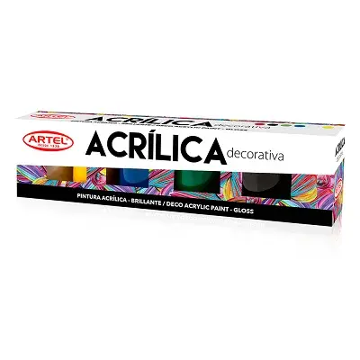 ACRILICO DECORATIVO ARTEL 6 COLORES