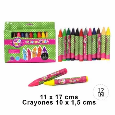 LAPIZ CERA ARTE TOP JUMBO 12 COLORES