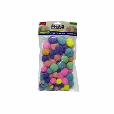POMPON SKOLE SURTIDO PASTEL