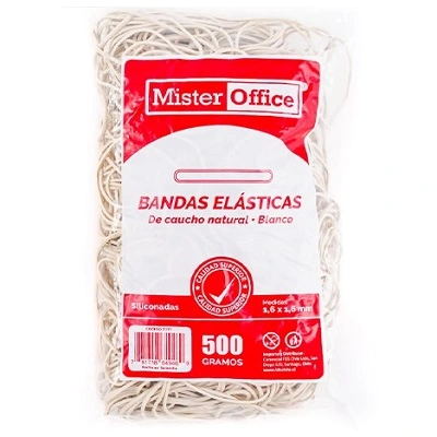 ELASTICO 500 GRS BLANCO MR.OFFICE