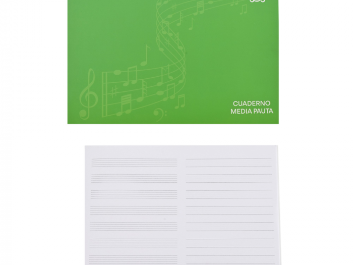 CUADERNO MUSICA 1/2 PAUTA 10 HJS ARTE TOP