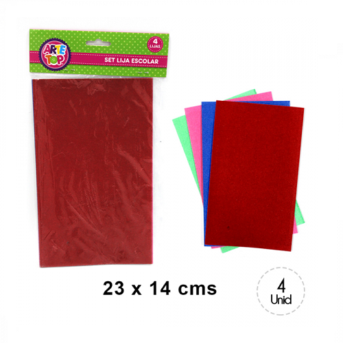 LIJA ESCOLAR SET COLORES ARTE TOP