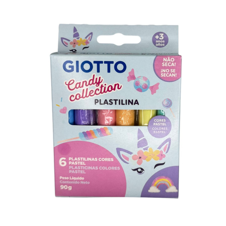 PLASTICINA CANDY GIOTTO 6 COLORES PASTEL
