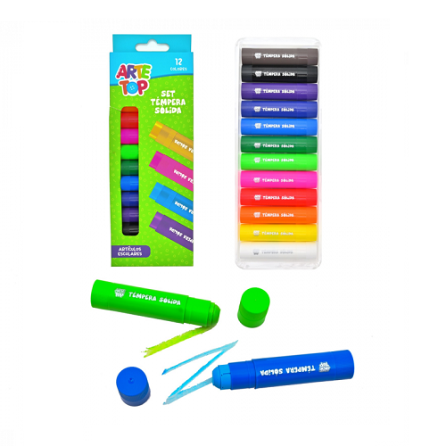 TEMPERA SOLIDA ARTE TOP 12 COLORES